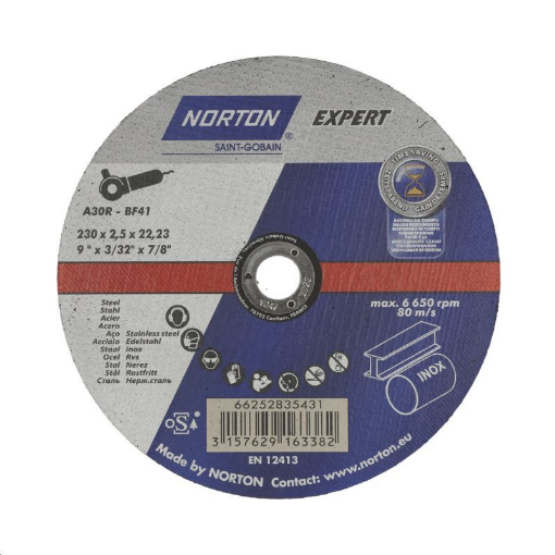 Picture of Norton Flat Stone Cutting Disc 230x2.5mm 