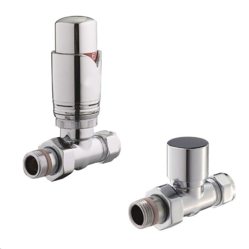 Picture of Vogue Curved  Ladder Rail Straight 800 x 600mm + Angled Adapta Valves (Ex-Display)