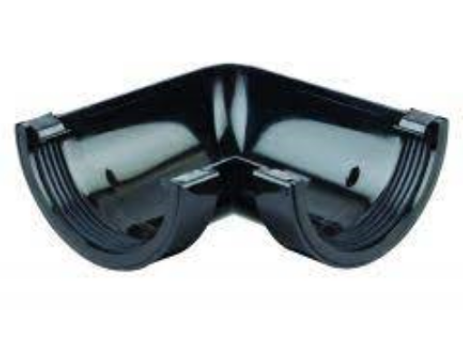Picture of Roundline Black Gutter Angle 90d